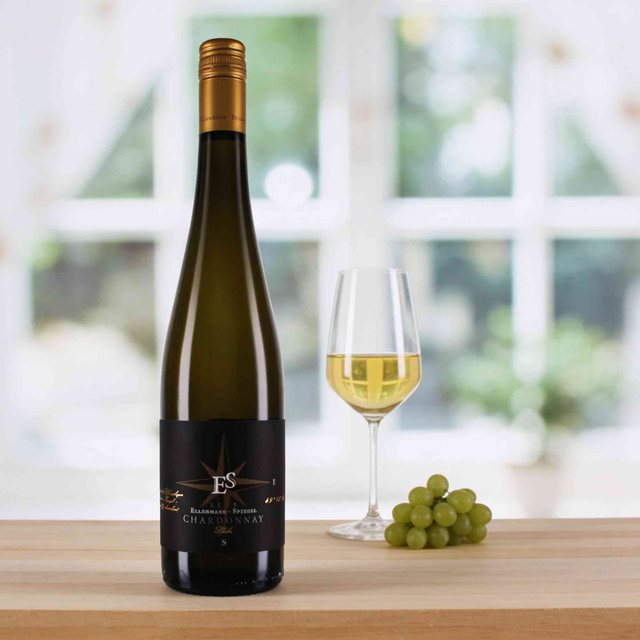 Flasche Ellermann-Spiegel Chardonnay Goldkapsel