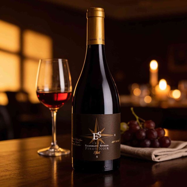 Flasche Ellermann-Spiegel Pinot Noir Goldkapsel
