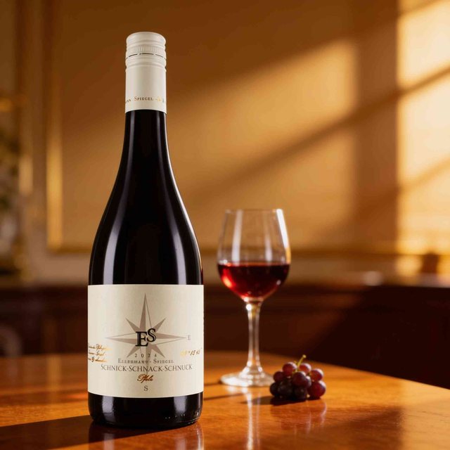 Flasche Ellermann-Spiegel Rotwein-Cuvée Schnick-Schnack-Schnuck