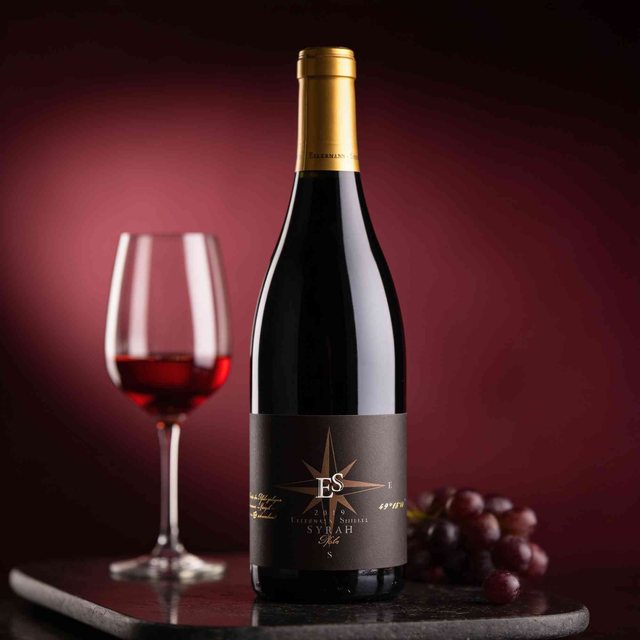 Flasche Ellermann-Spiegel Syrah Millésime Goldkapsel